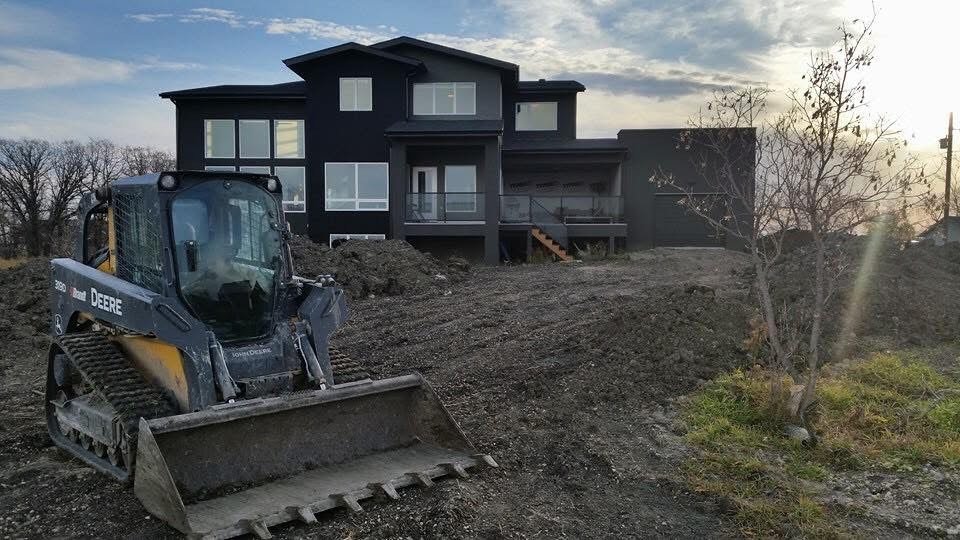 Grading and laser leveling